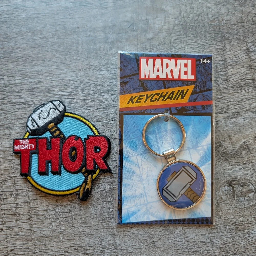 Marvel Thor patch and keychain bundle - new!